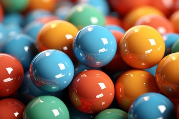 3D Balls Background: Versatile Design
