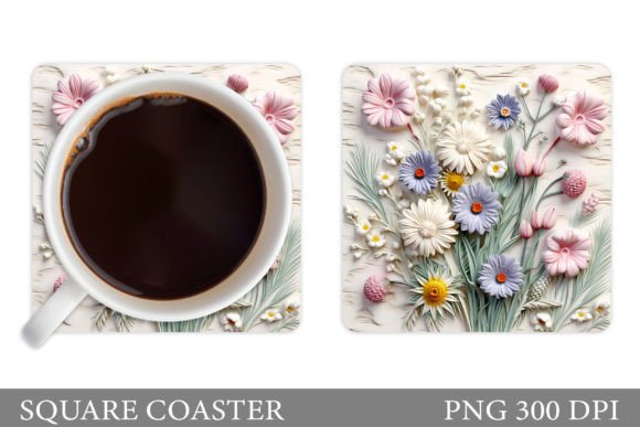 3D Flowers Coaster: Elevating Home Decor with Wildflowers Coaster Designs