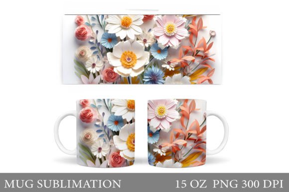 3D Wildflowers Mug Sublimation Guide