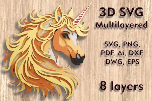 Create Magic with Unicorn 3D SVG Files