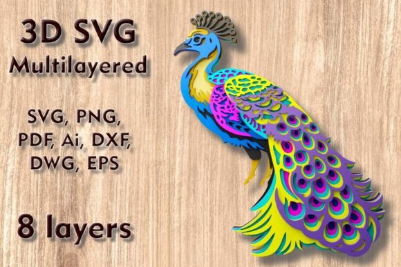 Creating Stunning Wall Art with Peacock 3D SVG Multilayer Laser Files