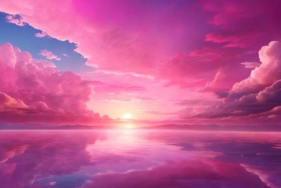 Enhance Designs With Pink Sky Background