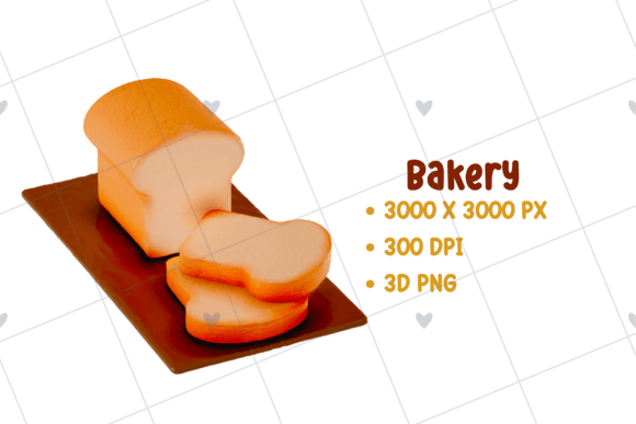 Integrating Bakery - Bread Loaf 3D PNG Clipart into Professional Design Workflows