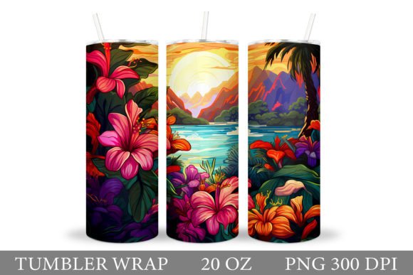 Mastering Tropical Flowers Tumbler Sublimation for Stunning 20oz Designs