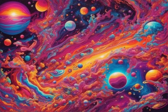 Psychedelic Nebula Space Wallpaper