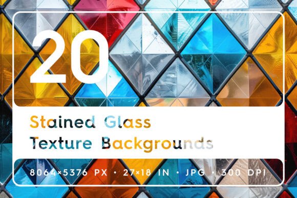 Transforming Digital Art with 20 Stained Glass Texture Backgrounds