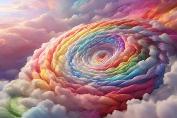 Understanding the Spiral Rainbow Cotton Cloud Background for Creative Projects