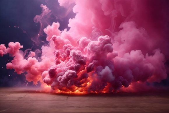 Unlocking Creative Potential with a Pink Smoke Bomb Background