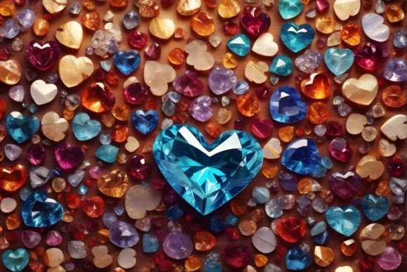 Unlocking Creative Potential with Heart Gemstone and Crystal Backgrounds
